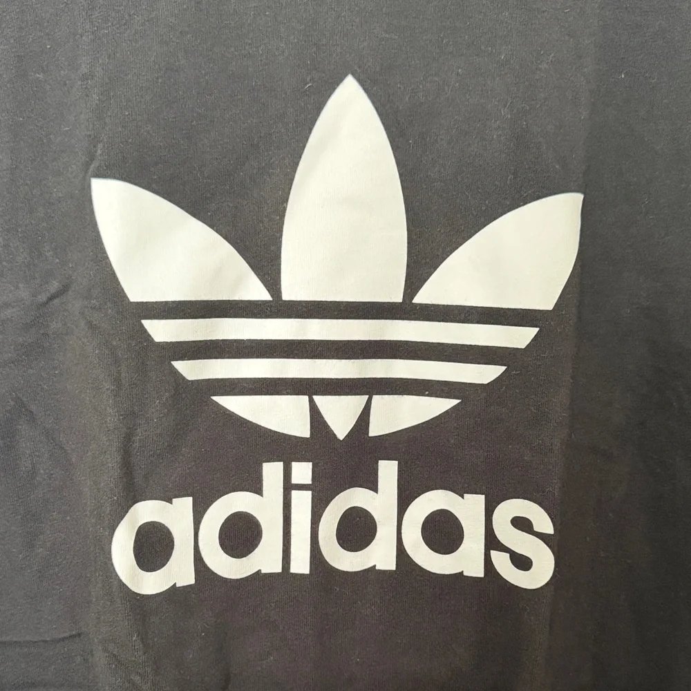 Adidas Originals Black Tee with White Trefoil Logo